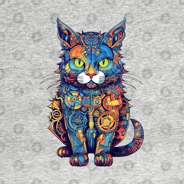 Mechanical cat by RosaliArt